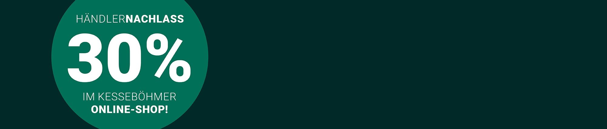 Banner 30% Rabatt im Online-Shop